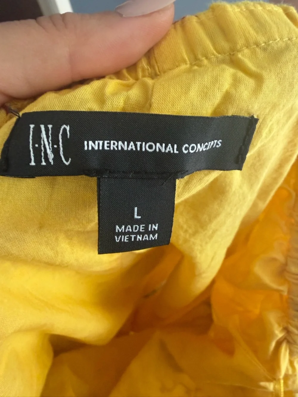 INC International Concepts Yellow Floral Printed Halter-Neck Jumpsuit